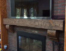 Load image into Gallery viewer, Barnwood Fireplace Mantel