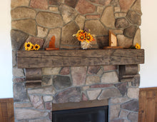 Load image into Gallery viewer, Barnwood Fireplace Mantel