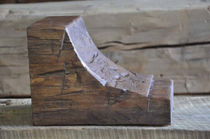 Carved wood fireplace mantel holder
